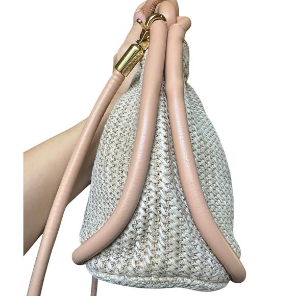 Ganni Small Knot Raffia Bucket Bag - Picture 5 of 13